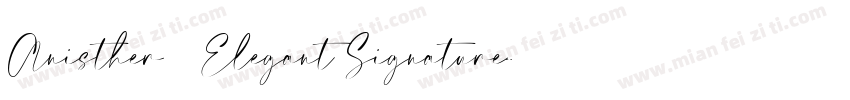 Anisther   Elegant Signature字体转换